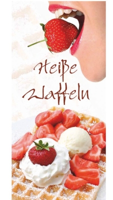 Menükarten Speisekarten Heiße Waffeln - 10 Stück