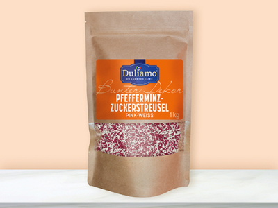 Pfefferminz Streusel - Pink-Weiß - 1 Kg